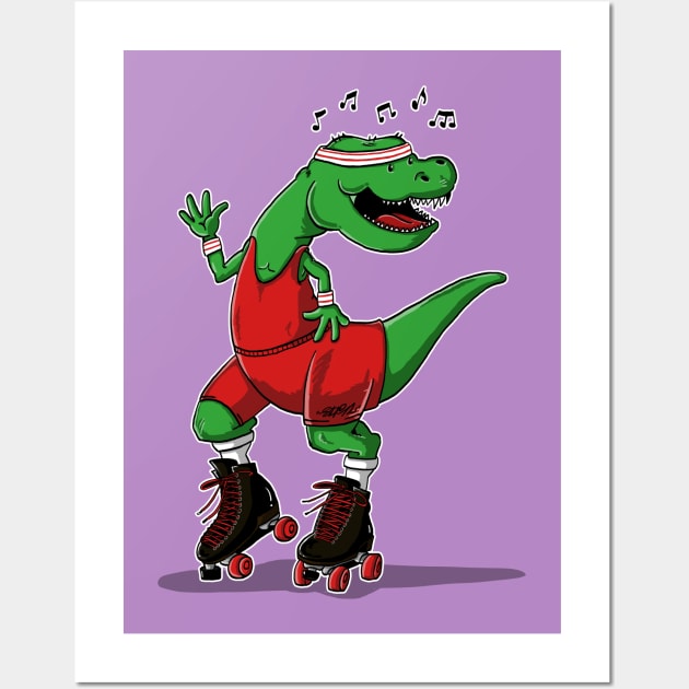 T-Rex Boogie Woogie Wall Art by madebystfn